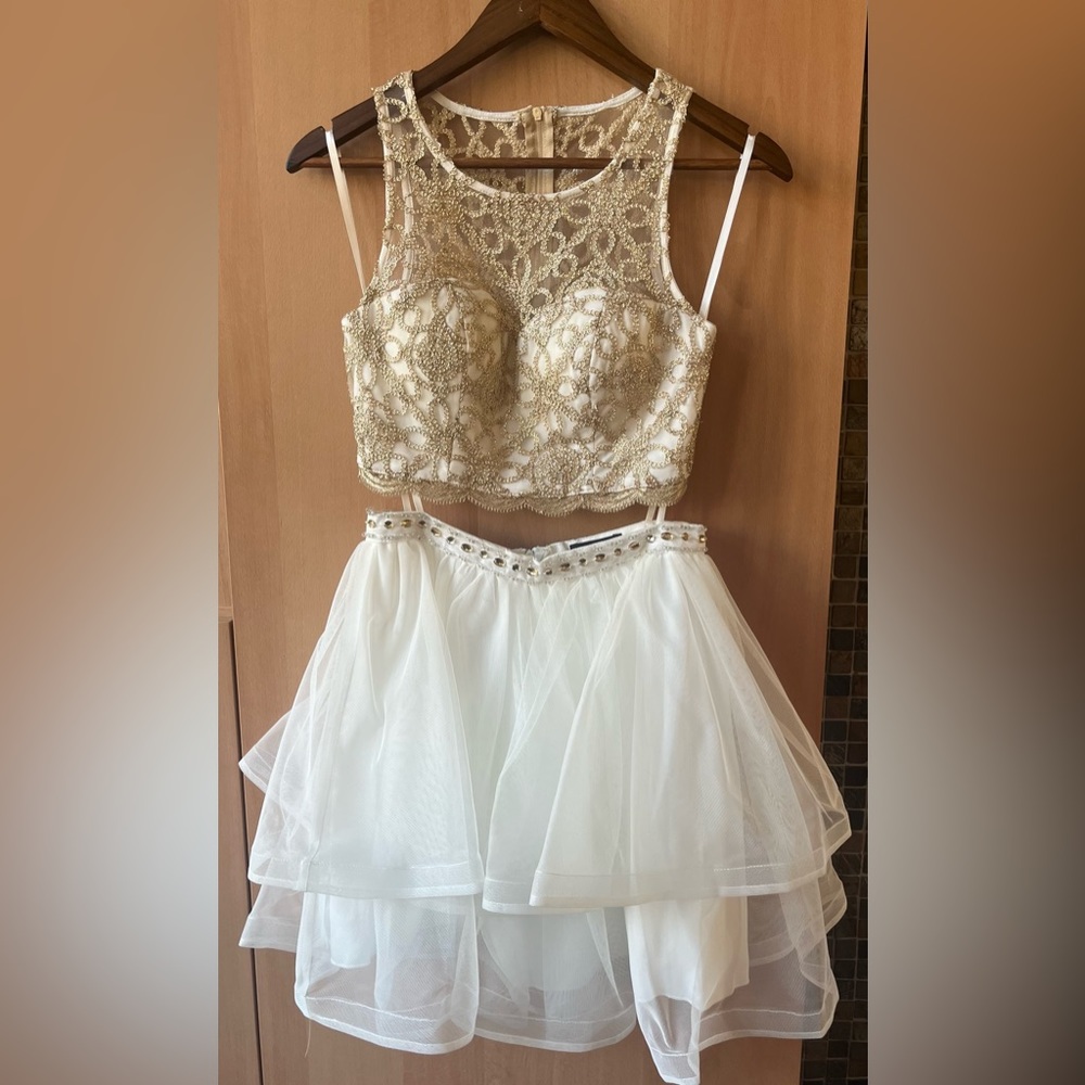 Sequin Hearts Dresses Sequin Hearts Lace Two Piece Dress -Size 3